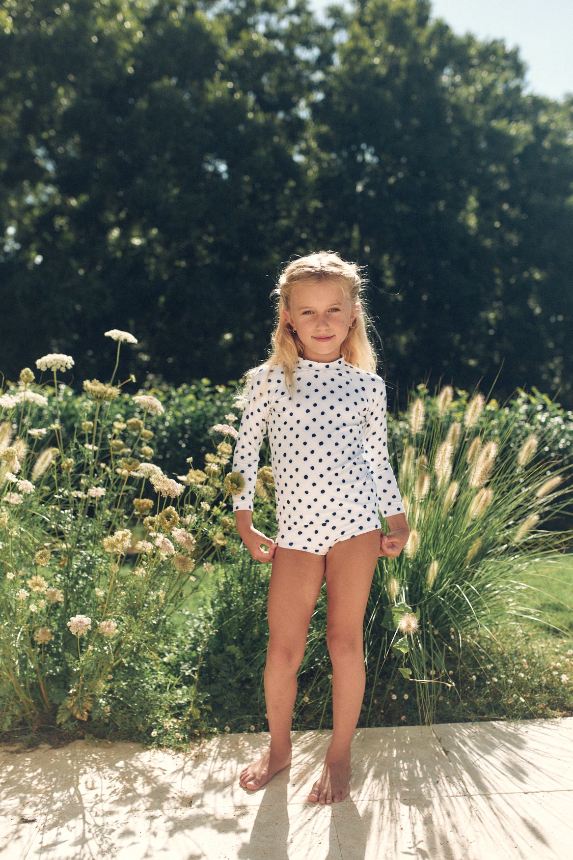 Lil Raffy | Cream Polka Navy