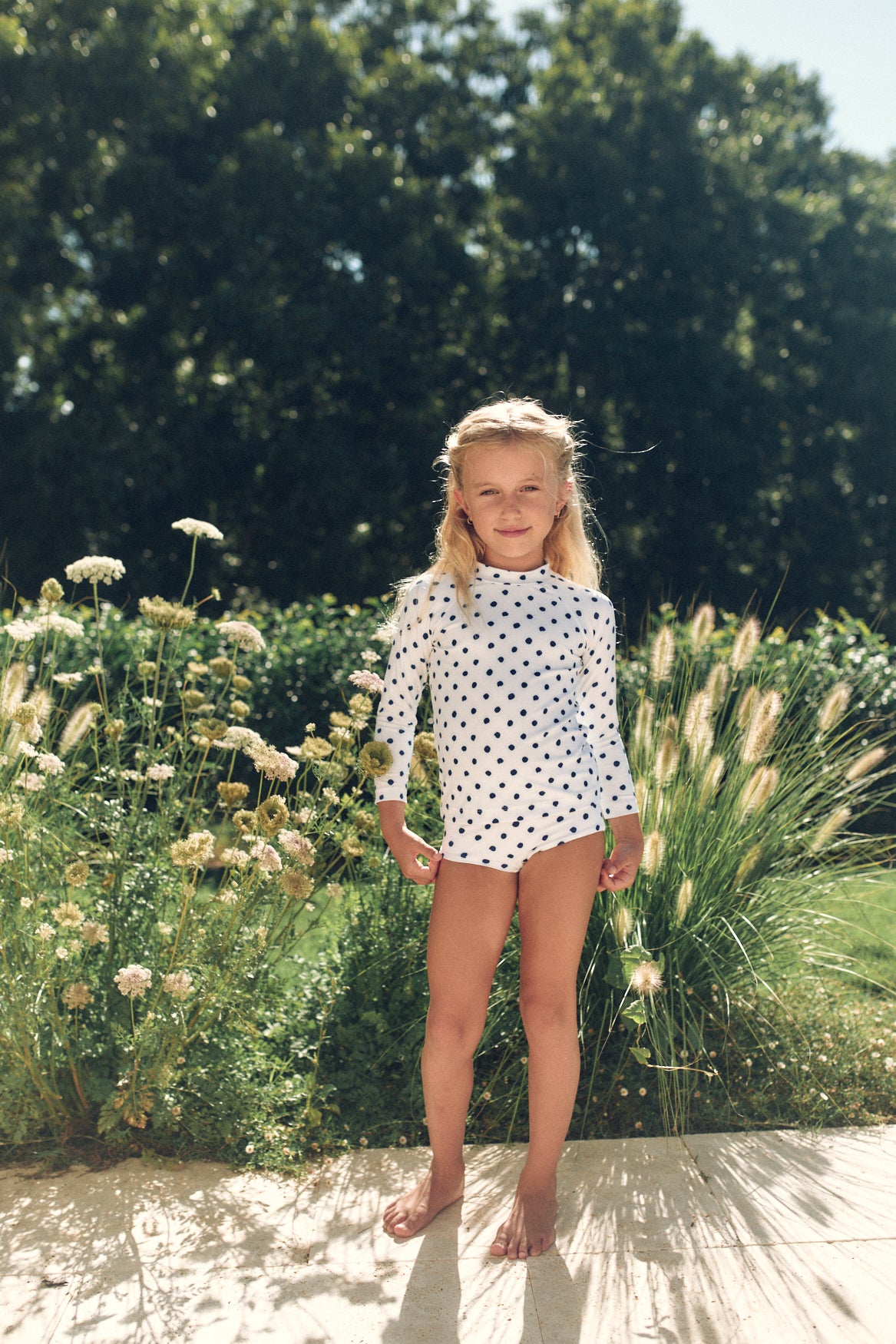 Lil George | Cream Polka Navy