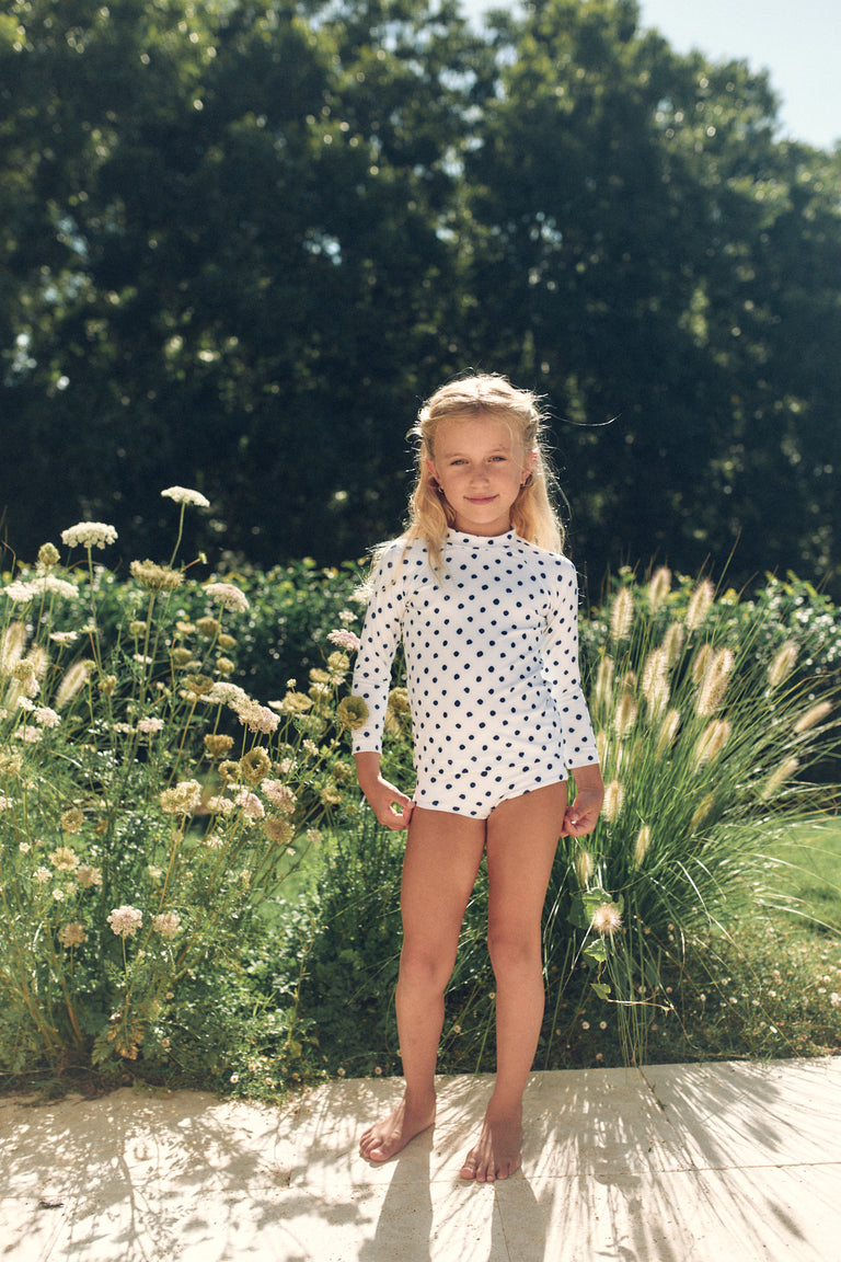 Lil George | Cream Polka Navy