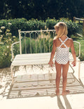 Lil Fin | Cream Polka Navy