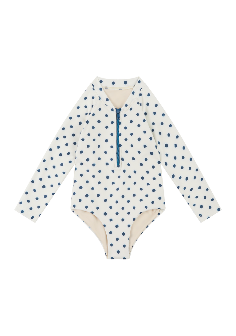Lil Jet | Cream Polka Navy