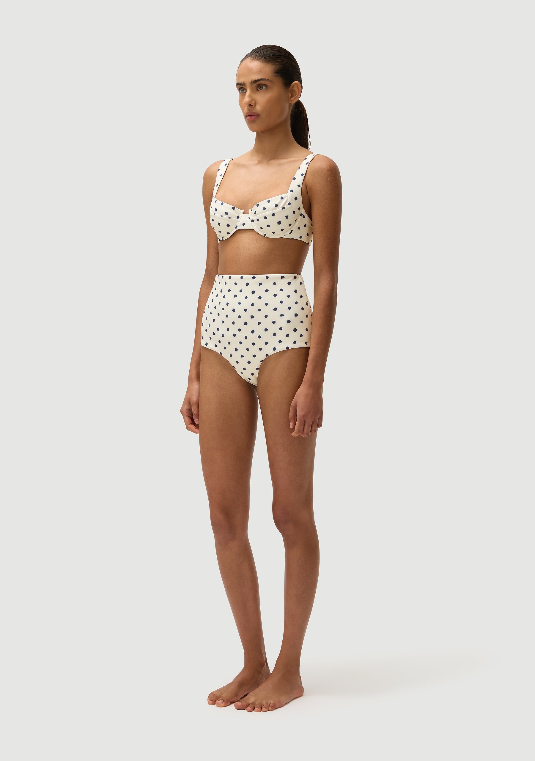 Marco Bottom | Cream Polka Navy