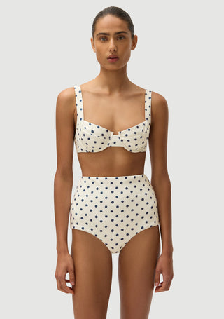 Marco Bottom | Cream Polka Navy