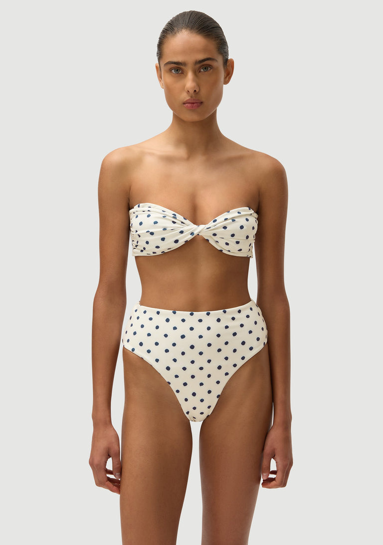 Bernie Top |Cream Polka Navy