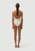 Harvey Full Piece | Cream Polka Navy