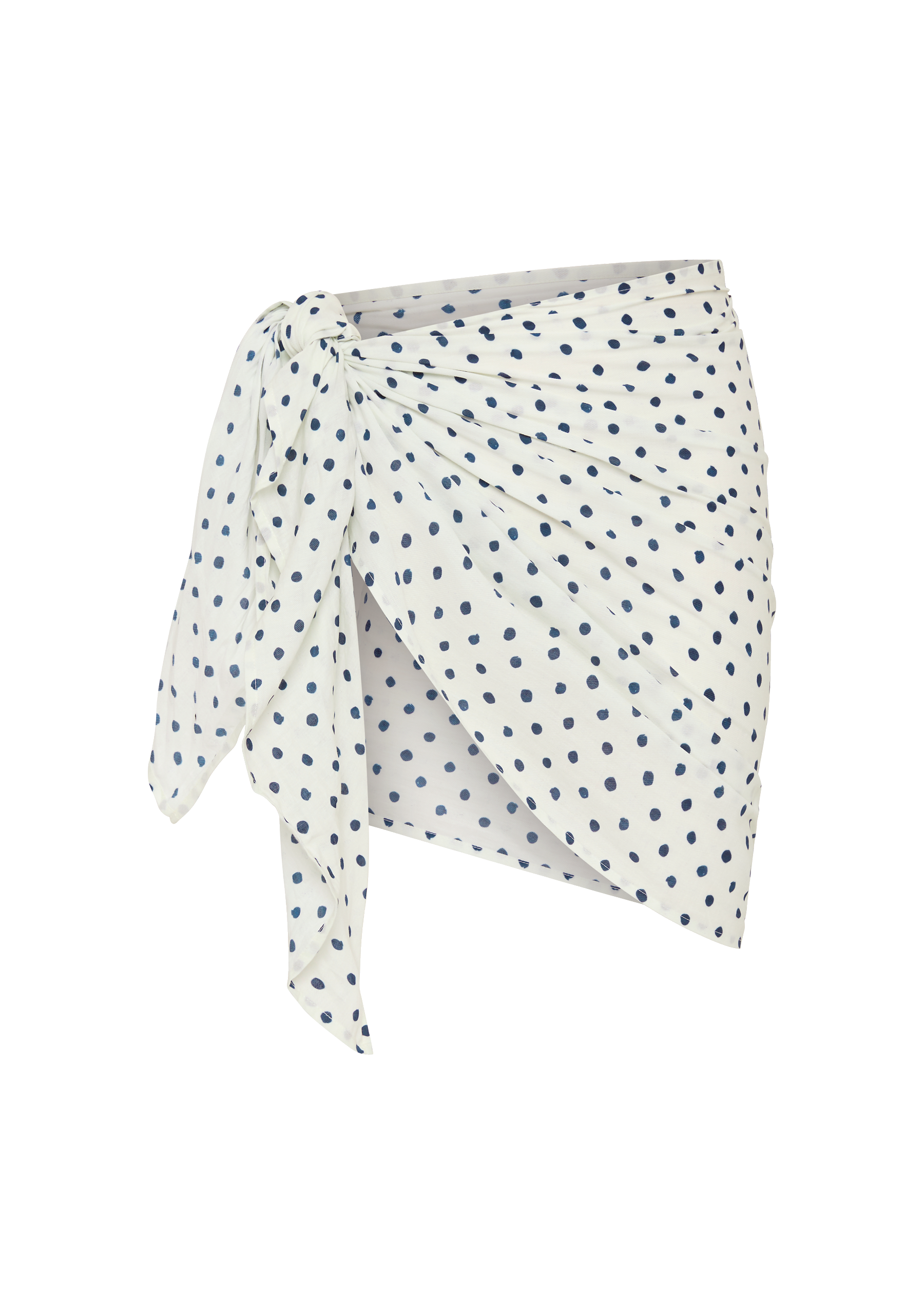 Mini Sarong | Cream Polka Navy
