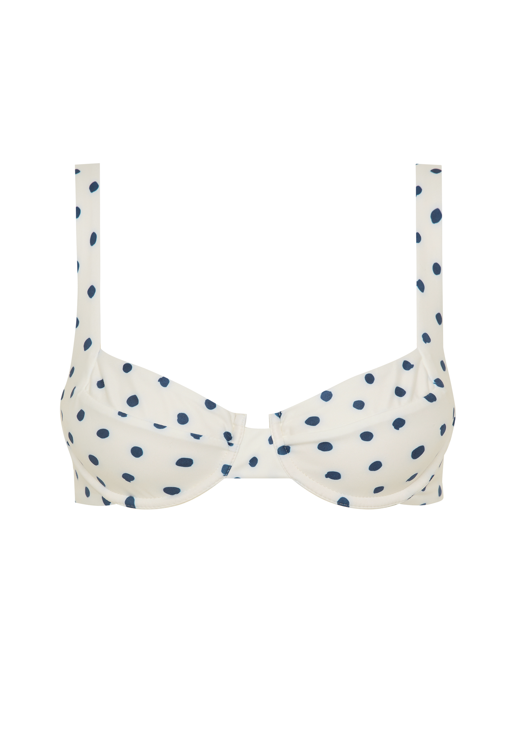 Casanova Top |Cream Polka Navy