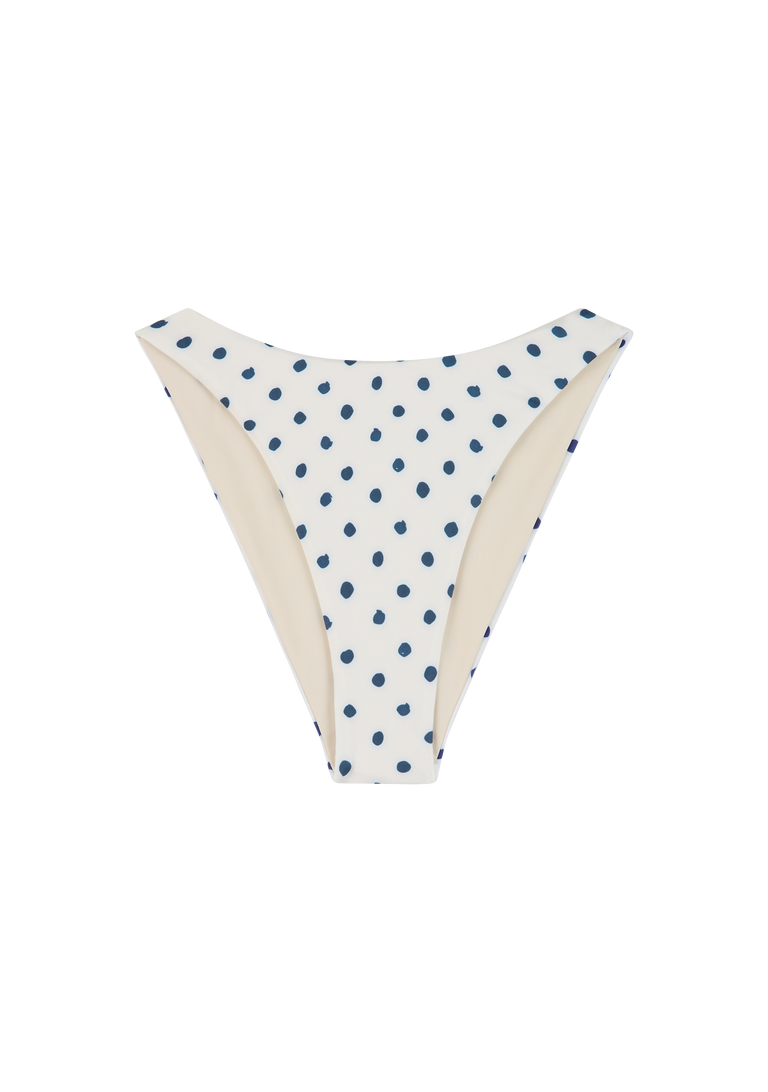 Elvis Bottom |Cream Polka Navy