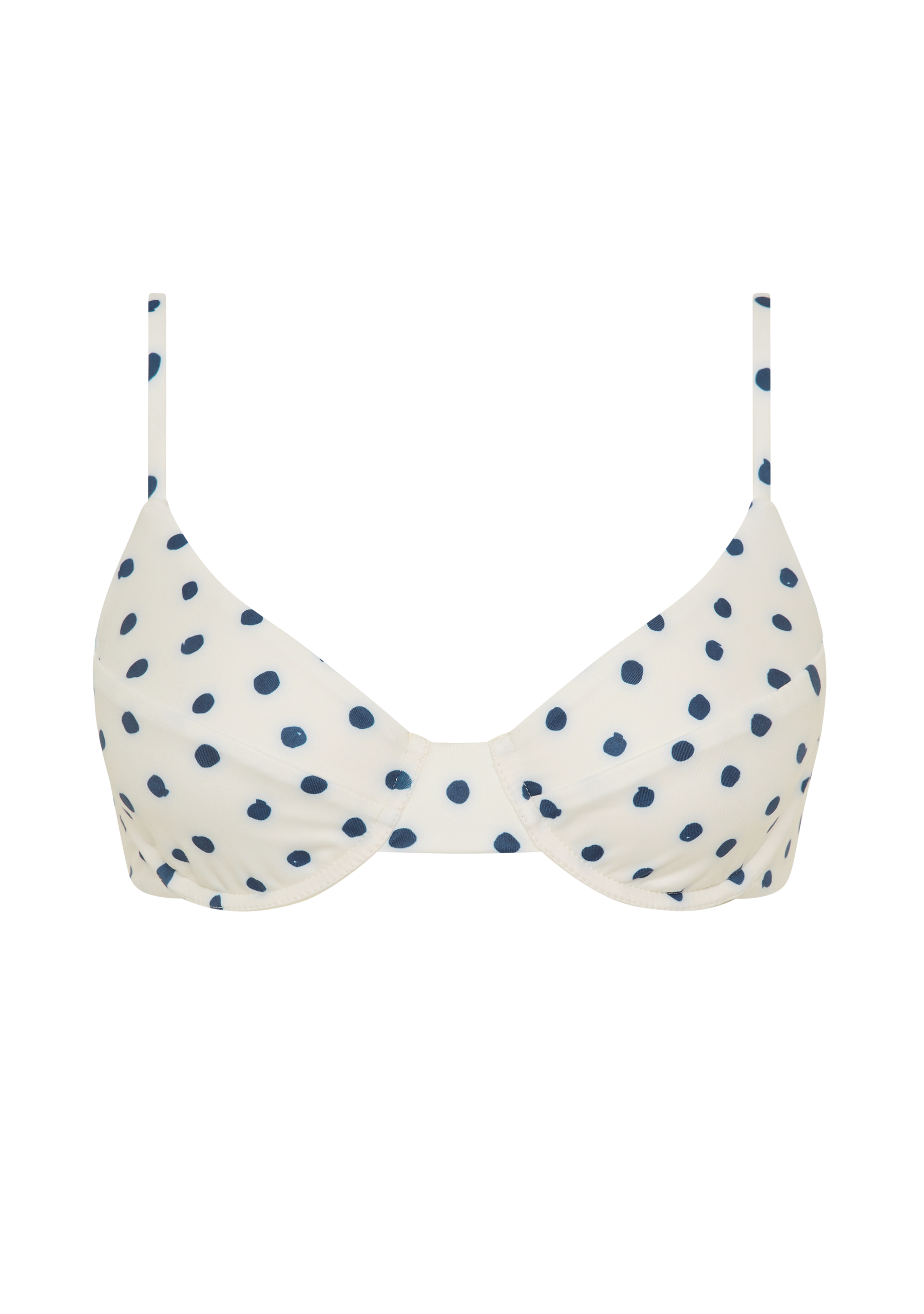Gareth Top | Cream Polka Navy