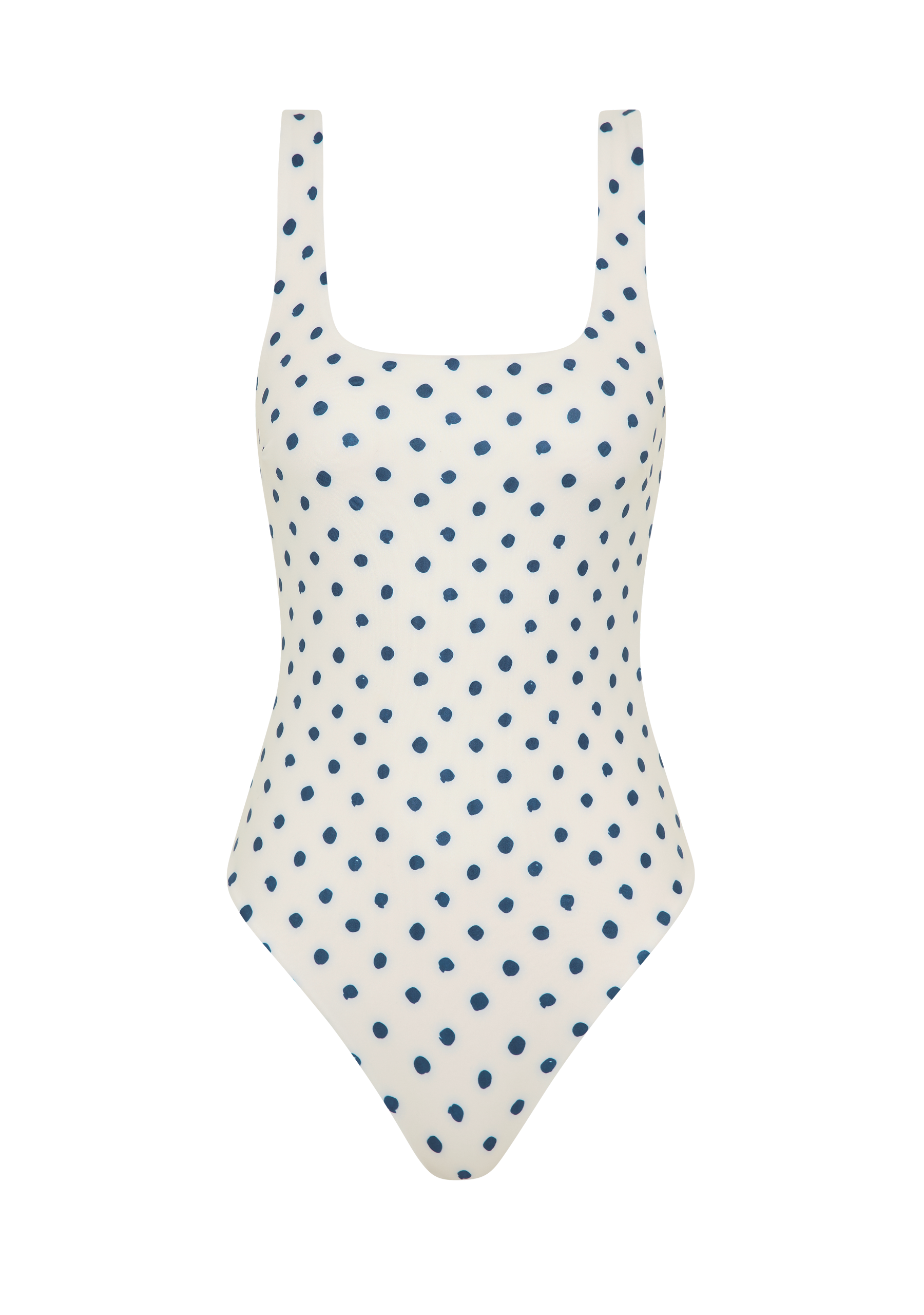 Harvey Full Piece | Cream Polka Navy