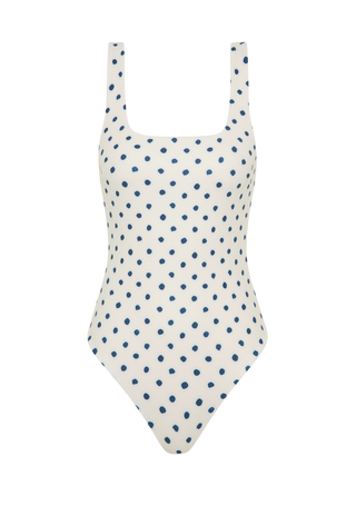 Harvey Full Piece | Cream Polka Navy