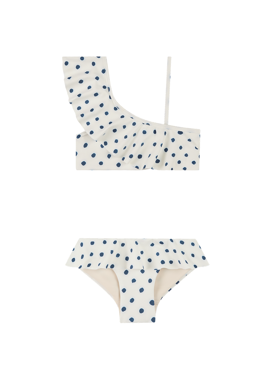 Lil Toddie  | Cream Polka Navy