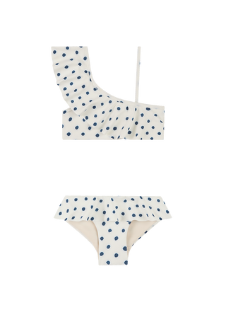 Lil Toddie  | Cream Polka Navy