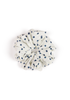 Scrunchie |Cream Polka Navy