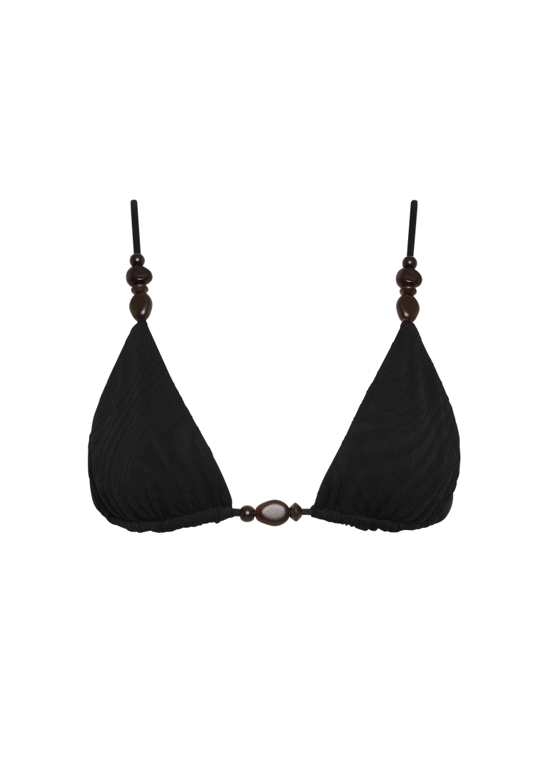 Tony Tribal Beads Top | Noir