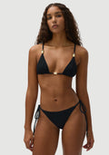 Tony with Stone Beads Top | Noir